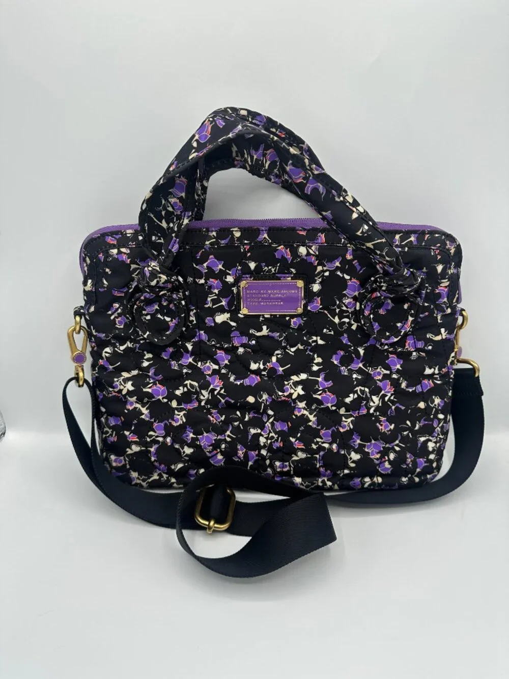 Marc by Marc Jacobs Quilted Nylon Laptop Messenger Bag
